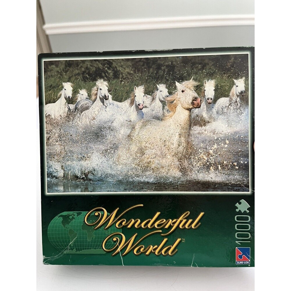 NEW Sealed Wonderful World Rushing Through 1000pc Jigsaw Puzzle Horses Galloping